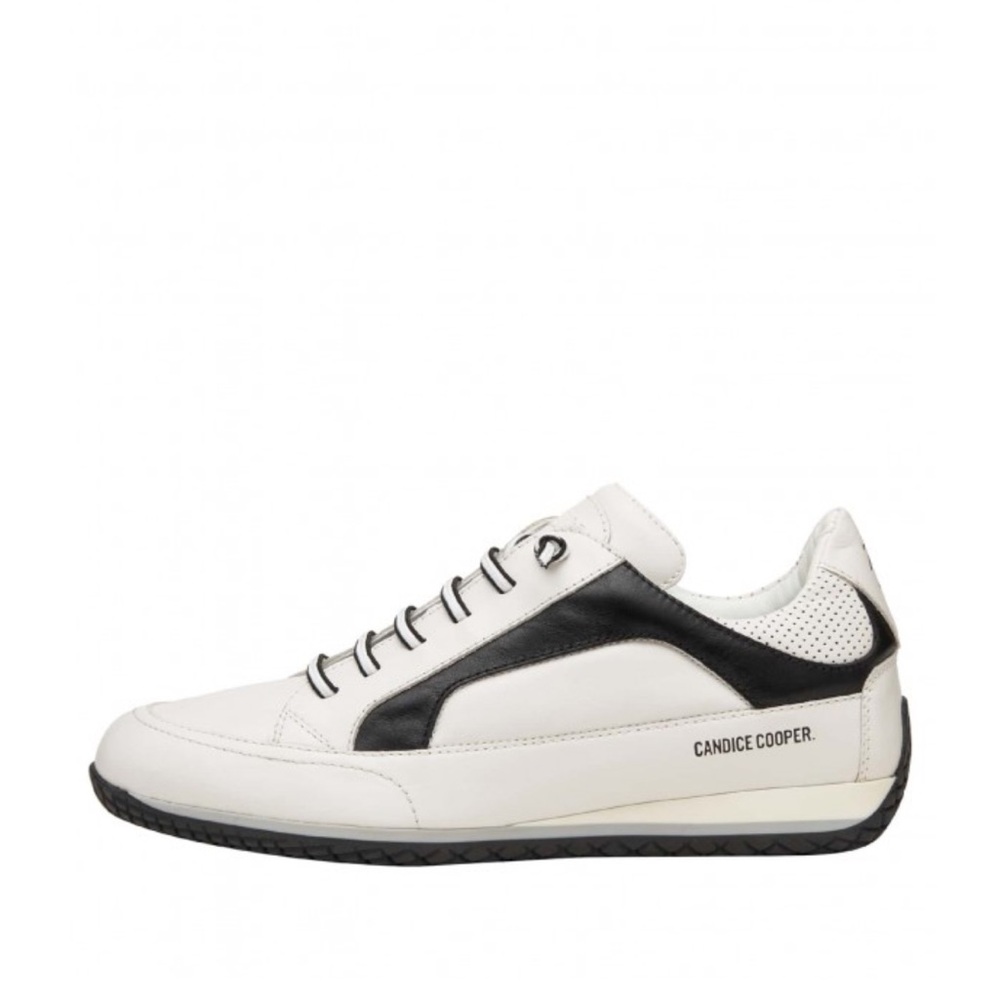 NWT Candice Cooper RUNLO FLASH - Old nappa sneakers - White-Black